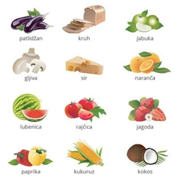 Grundwortschatz Kroatisch: Essen, Obst und Gemüse